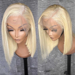 Color #613 Blonde Bob Wig Side Part 13x4 Frontal Lace Wig