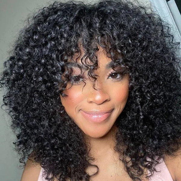 Poppin Bouncy Volume Curly Wig With Bang