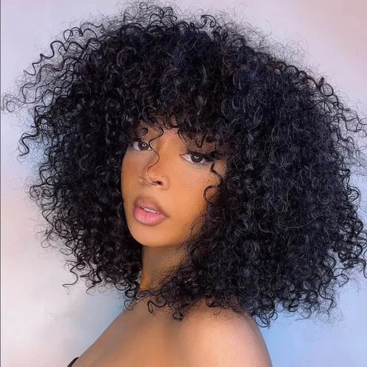 Poppin Bouncy Volume Curly Wig With Bang